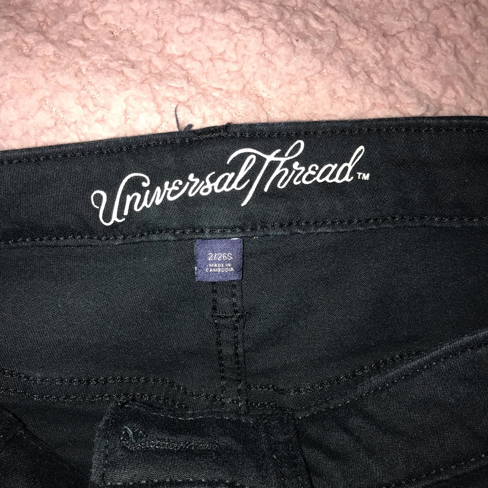 Black regular rise skinny jeans